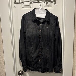 Women’s Cinch Black Button-Up Denim Shirt